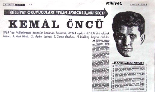 Kemal Öncü - Milli Sporcu